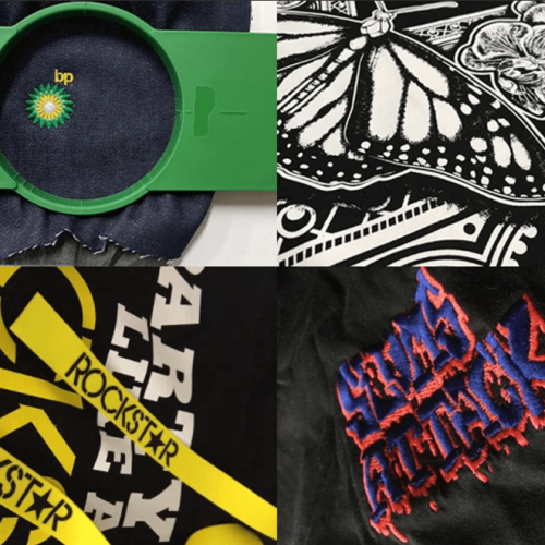 4 przykładowe realizacje i rodzaje nadruków na odzieży